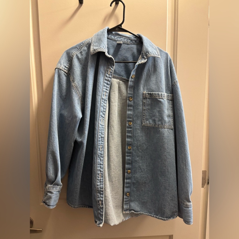 Old Navy Light Blue Oversized Denim Shirt